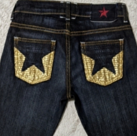Peoples Liberation Jeans Bella Star Anthropologie Gold Star Luxury Long Bohemian - Picture 4 of 16